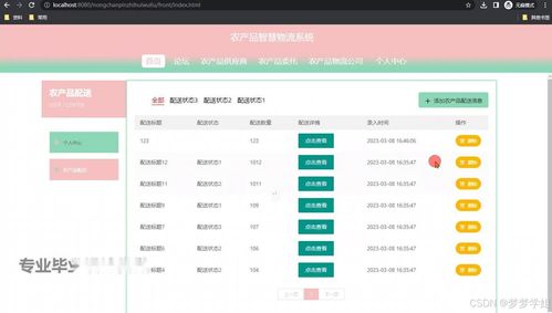 java毕业设计 免费 springboot农产品智慧物流系统包含文档代码讲解